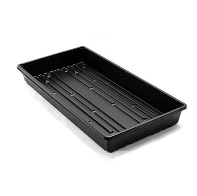 China For Vegetables Nursery 1020 Plant Black Plastic Flat Tray Seed Trays Microgreen Nursery Seeding for sale