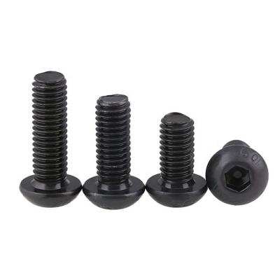 China M4 M5 M6 Carbon Steel Pan Head Machine Screw black hex socket for sale