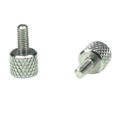 China M6 M8 alloy knurled thumb screw flat head thread plastic thumb screw stainless steel for sale