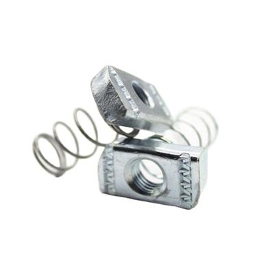 China M8 M10 M12 Galvanized Lock Nut stainless steel square spring nut spring clip nut spring t nut for sale