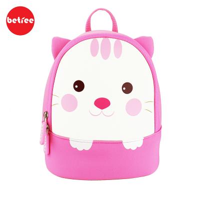 China Waterproof Cute Cat Backpack 2019 New Patterns Neoprene Shape Animal Backpack Cat School Bags For Kids for sale