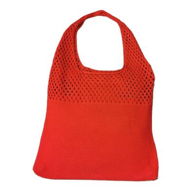 China 2021autumn lightweight knit woolen shoulder bag vest bag casual fashion woven knitted shoulder bag for sale