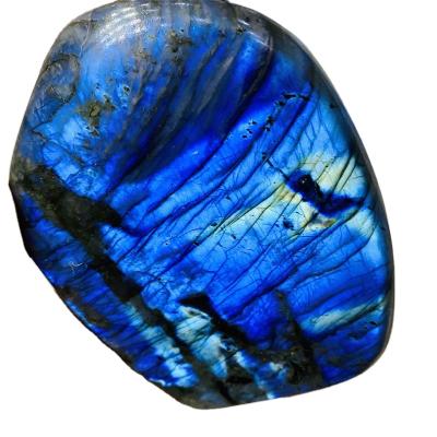 China China wholesale natural crystal blue labradorite gemstone freeform polished labradorite slab healing for fengshui for sale