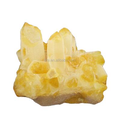 China Wholesale Quartz Crystal Cluster In Crafts Beautiful citrine Crystal Cluster For Home Decor yellow from China for sale