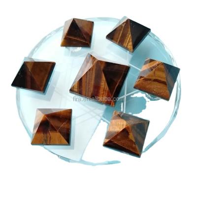 China Good Quality Natural Singing Pyramids Crystal Pyramids Tiger Eye Crystal China Rock Quartz Chakra For Fengshui for sale