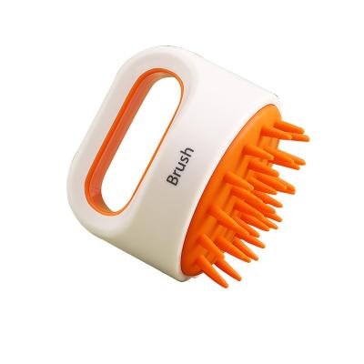 China Round Silicone Scalp Massager Shampoo Brush Solon Hair Washing Comb Body Shower Brush Bath Spa Main Brush for sale