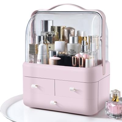 China 2021 Multifunctional Makeup Brush Lipstick Organizer Transparent Clear Makeup Brush Holder Acrylic With Drawers for sale