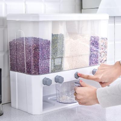 China Multi-Functional Plastic Transparent Organizer Freshness Preservation Kitchen Grain Food Storage Container Storage Boxes and Bins for sale