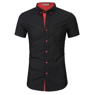 China European Men's Breathable Short Sleeve Shirt Summer Men's Casual Shirts And American for sale