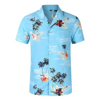 China Breathable Casual Hawaiian Shirts Loose European Mens Shirts And American Plus Size Mens Shirts for sale