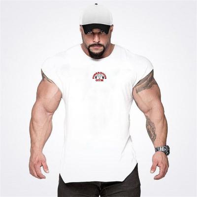 China Sports Mens Gym Breathable Tank Tops Plus Size Slim Fit Muscular Training Tops Sleeveless Tank Tops Men for sale