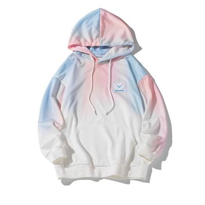 China Oversized Gradient Anti-pilling Hoodie Strings, Unisex Hoodies Suitable For Spring And Autumn for sale