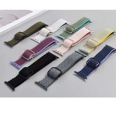 China Retro Classic Nylon Fabric New Product Recommendation Strap Exotic Wave Stripe Strap Suitable For Apple Smart Strap for sale