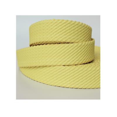 China High tenacity processing and customizing a variety of yellow aramid webbing for sale