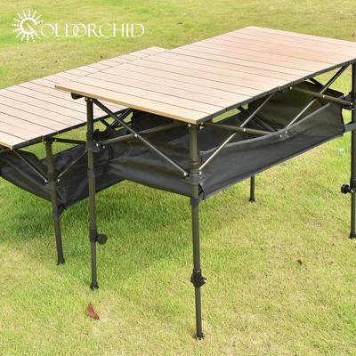 China Durable Advance Outdoor Dining Table Folding Table Aluminum Portable Camping Picnic Table for sale