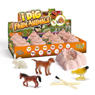 China Educational kid plays me dig other kid educational palstic horse excavational dog toys kit farm digging anilal toy for sale