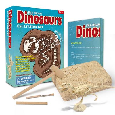 China Educational Dig and Discover Dino Excavation Kit, 3 Assorted Fossil Digging Kit For Kids for sale