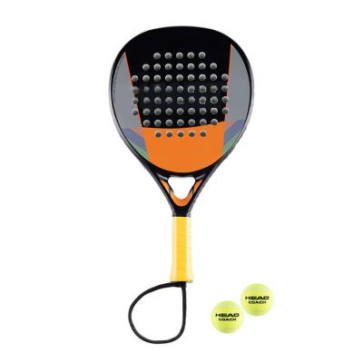 China Game Playing Custom Tennis Racket Padel Racket China Factory 3k Carbon Round Shape Paddle Tennis Padel Racket for sale