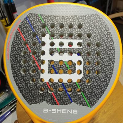 China Game playing professional tennis racket manufacturer private label padel beach tennis racket with 3D water decal for sale