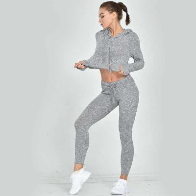 China Antibacterial High Waisted Leggings For Women Long Sleeves Breathable Gym Yoga Sets for sale