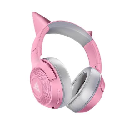 China Razer Kraken BT Kitty Edition Wireless Headset RGB BT 5.0 Headband Gaming Headset Beamforming Built-in Microphone for sale