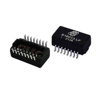 China Electronics/Communication/Camer/Passage/Swith S16013LF 16pin Single 100 Base-T LAN Transformer smd Port Transformer H1102NL for sale