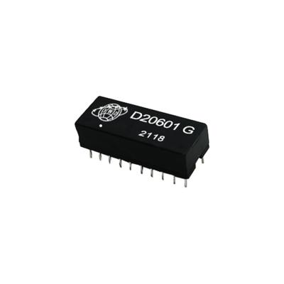 China D20601G Electronic DIP 10-100 Base-T Dual Port Ethernet Lan Transformer 20pin for sale