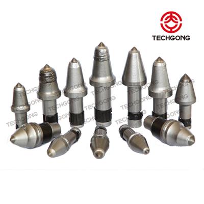 China Coal Mining Tungsten Carbide Round Miner Shank Bits/Picks For Cutter Loader Surface Mining Picks for sale