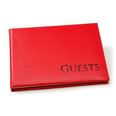 China Eco-Friend Leather Cover Wedding Guest Book for sale