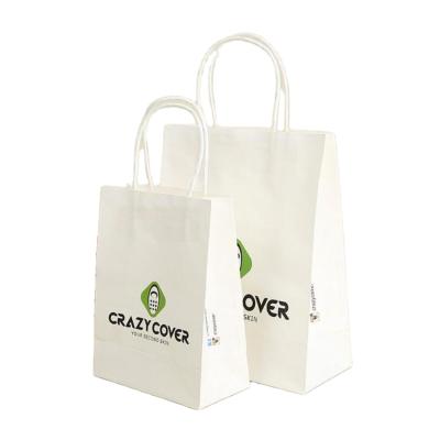 China Recyclable Custom Luxury Kraft Logo Paper Bag With Handle Printing for sale