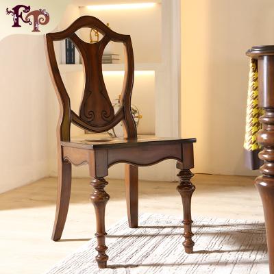 China Modern Classic American Style Solid Wood Dining Chair High Chair Luxury Back Resonant Living Room Furniture for sale