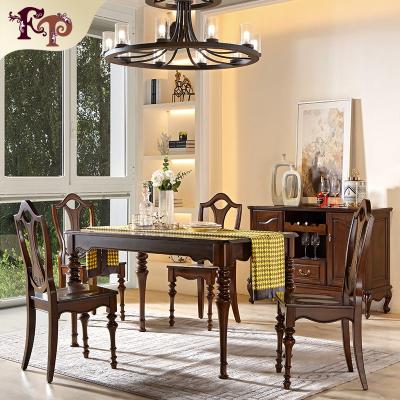 China American Style Modern Classic Room Furniture Resonant Solid Wood Dining Table for sale