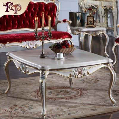 China Europe Classic Style Living Room Italian Table Furniture Solid Wood Square Marks for sale