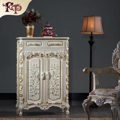 China European Style Solid Wood Classic French Antique Shoe Cabinet Living Room Furniture for sale