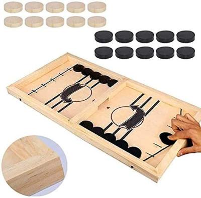 China Interactive Entertainment Toys Desktop Fights Wooden Quick Sling Puck Air Table Hockey Game for sale