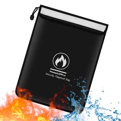 China New Brand Reflective Money Safe Fire Retardant High Temperature Waterproof A4 File Storage Fireproof Bag for sale