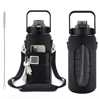 China Factory Outlet 2L Time Marker Viable Inspired Half Gallon Water Bottle With Strap for sale