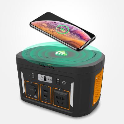 China Wireless Charging Power Lithium Backup Generator With Portable Solar Panel Solar Power Station for sale