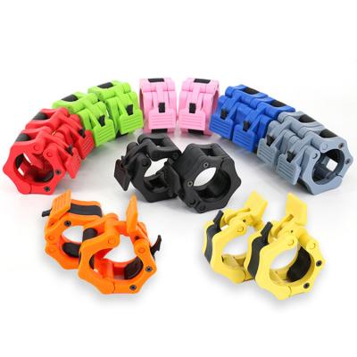 China Quick and Convenient Manufacturer Weight Lifting Barbell Bar Clamp Plastic Barbell Collar Clamps for sale