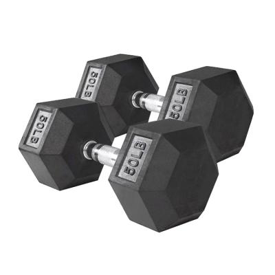 China Universal Offers Custom Portable Strength Training Hex Manufacturer Rubber Dumbbell for sale