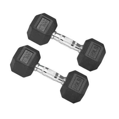 China Competitive Price Universal Gym Manufacturer Wholesale Hexagon Rubber Dumbbell for sale