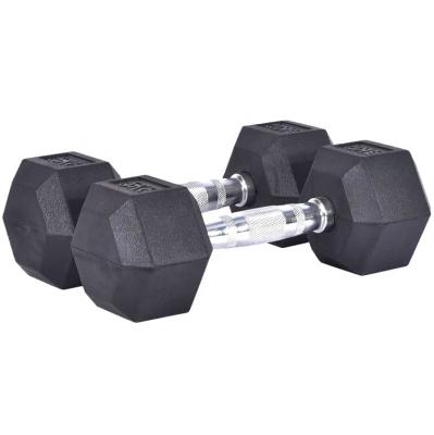 China Universal Dumbbell Manufacturer Rubber Hex Dumbbell For Fitness for sale