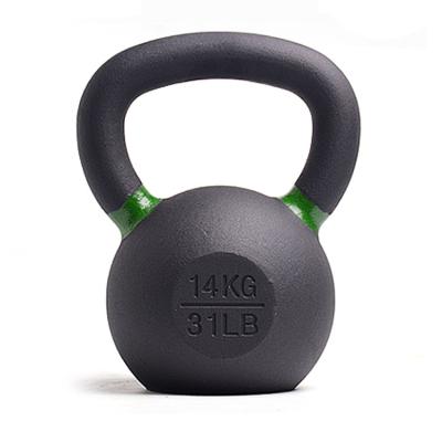 China Universal Wholesale Cast Iron Gym Equipment Plastic Kettle Bell With Color Ring for sale