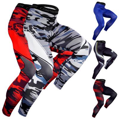 China Breathable Sports Tights Men's Fitness Running Basketball Basing Compression Pants Breathable Quick-Drying Sports Wear for sale