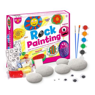 China Children's Learing Toys 2021 Hot Sale Kit Craft Kits Art Set Rock Painting For Kids Gift for sale