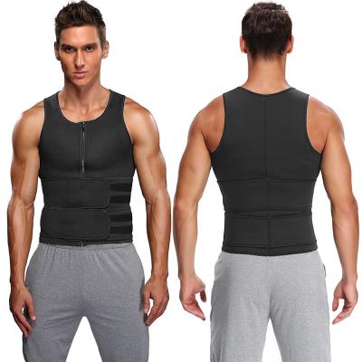 China Durable Mens Belt Vest Shapewear Double Reinforcement Sweat Corset Rubber Mens Vests for sale