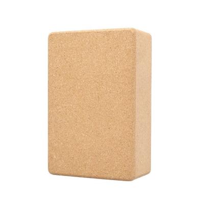 China Comfortable Contoured Edges and 100 Percent Cork Brick High Density Yoga Block Customized by Eco Friendly Pilates for sale