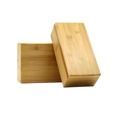 China Custom Bamboo Wooden Yoga Fitness Solid Logo Block Brick IN BAMBOO for sale