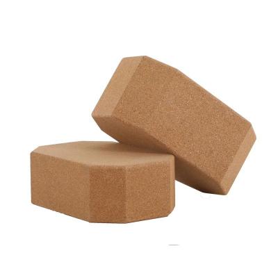 China Durable Cork Natural Eco High Density Octagon Balance Soft Yoga Block for sale