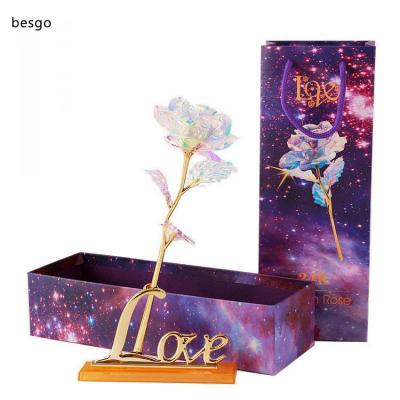 China Festival Bright Pink Wedding Valentine's Day Printing Glitter Flower Durable Popular Hot Selling Packaging Gift Box for sale